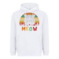 White funny vintage raccoon meow raccoon lovers Heavyweight Hoodie - linhVisuals