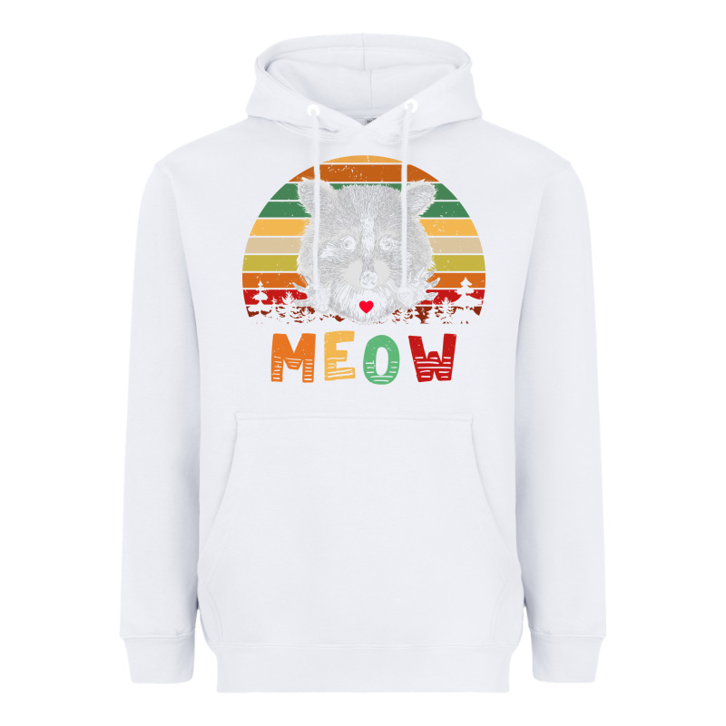 Funny Vintage Raccoon Meow Raccoon Lovers Heavyweight Hoodie by linhVisuals | Teevron