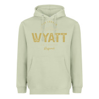 Matcha The Legend Wyatt Funny Personalized Name Heavyweight Hoodie - linhVisuals