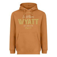 Meerkat The Legend Wyatt Funny Personalized Name Heavyweight Hoodie - linhVisuals