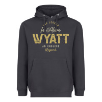 Smoke The Legend Wyatt Funny Personalized Name Heavyweight Hoodie - linhVisuals
