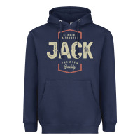 Navy Genuine Jack Funny Personalized Name Heavyweight Hoodie - linhVisuals