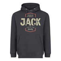 Smoke Genuine Jack Funny Personalized Name Heavyweight Hoodie - linhVisuals