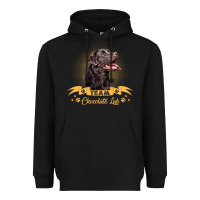 Black labrador retriever team chocolate lab funny Heavyweight Hoodie - linhVisuals