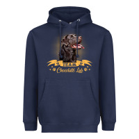 Navy labrador retriever team chocolate lab funny Heavyweight Hoodie - linhVisuals