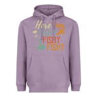 Lavender here fishy fishy fishy fishing lovers gifts Heavyweight Hoodie - linhVisuals