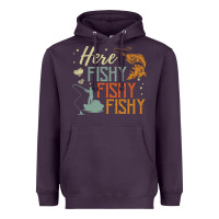 Plum here fishy fishy fishy fishing lovers gifts Heavyweight Hoodie - linhVisuals