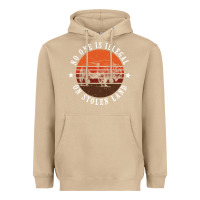 Mushroom no one is illegal on stolen land 4th of july bison Heavyweight Hoodie - linhVisuals