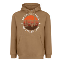 Toasted Coconut no one is illegal on stolen land 4th of july bison Heavyweight Hoodie - linhVisuals