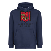 Navy Lake Forest College Heavyweight Hoodie - linhVisuals