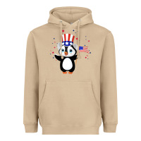 Mushroom penguin american 4th of july penguin american flag Heavyweight Hoodie - linhVisuals