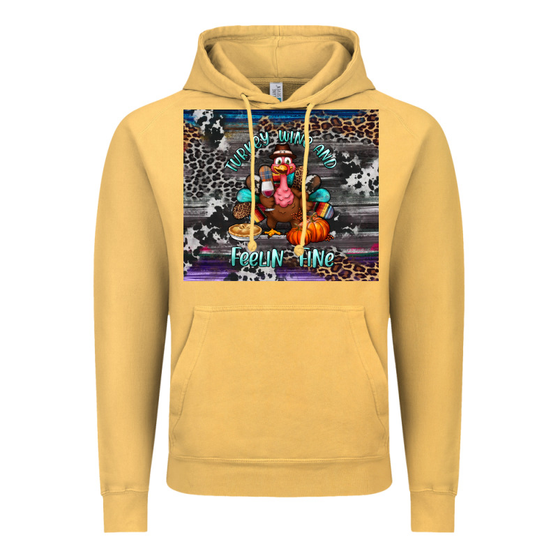 Turkey Wine And Feelin Fine Tumbler Vintage Hoodie by BundleAndBundleShop | Teevron