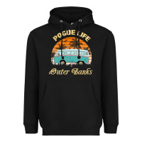 Pogue Life Outer Banks Retro Vintage Sunny Heavyweight Hoodie | Teevron