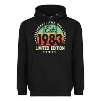Black est. 1983 vintage 1983 limited edition 39th birthday retro pullover ho Heavyweight Hoodie - linhVisuals