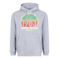 Heather Grey est. 1983 vintage 1983 limited edition 39th birthday retro pullover ho Heavyweight Hoodie - linhVisuals