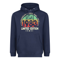 Navy est. 1983 vintage 1983 limited edition 39th birthday retro pullover ho Heavyweight Hoodie - linhVisuals