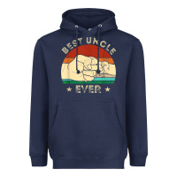 Navy vintage best uncle ever fist bump funny uncle fathers day Heavyweight Hoodie - linhVisuals