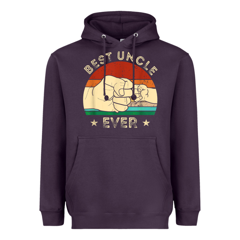 Vintage Best Uncle Ever Fist Bump Funny Uncle Fathers Day Heavyweight Hoodie by linhVisuals | Teevron