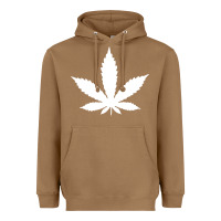 Toasted Coconut weed leaf in a pocket marijuana cannabis Heavyweight Hoodie - linhVisuals