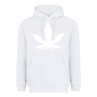 White weed leaf in a pocket marijuana cannabis Heavyweight Hoodie - linhVisuals