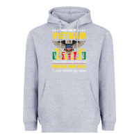 Heather Grey proud vietnam veteran son gifts raised by my hero veteran day Heavyweight Hoodie - linhVisuals