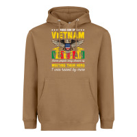 Toasted Coconut proud vietnam veteran son gifts raised by my hero veteran day Heavyweight Hoodie - linhVisuals