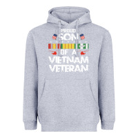 Heather Grey proud son of a vietnam veteran father's day Heavyweight Hoodie - linhVisuals