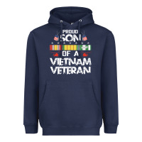 Navy proud son of a vietnam veteran father's day Heavyweight Hoodie - linhVisuals