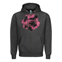 Charcoal Heather valentine's day patches Zipper Hoodie - AdoDesignShop