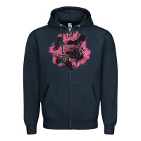 Navy valentine's day patches Zipper Hoodie - AdoDesignShop
