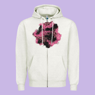 Valentine's Day Patches Zipper Hoodie Designed By Adodesignshop