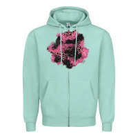 Seafoam valentine's day patches Zipper Hoodie - AdoDesignShop