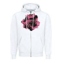 White valentine's day patches Zipper Hoodie - AdoDesignShop
