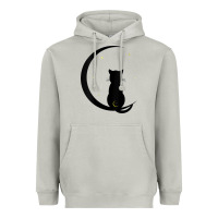 Moon Dust womens double moon cat Heavyweight Hoodie - linhVisuals