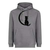 Storm womens double moon cat Heavyweight Hoodie - linhVisuals