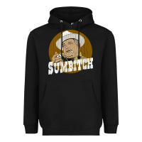 Black sumbitch distressed Heavyweight Hoodie - linhVisuals
