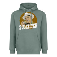 Sage sumbitch distressed Heavyweight Hoodie - linhVisuals