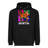 Black Martin TV Show Heavyweight Hoodie - linhVisuals