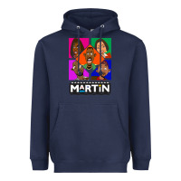 Navy Martin TV Show Heavyweight Hoodie - linhVisuals