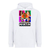 White Martin TV Show Heavyweight Hoodie - linhVisuals