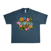 Midnight Navy Mama Mother's Day Urban Heavy Tee - FaDigitalArtStudio