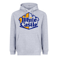 Heather Grey white castle high school Heavyweight Hoodie - linhVisuals