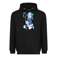 Black Gawr Gura Heavyweight Hoodie - linhVisuals