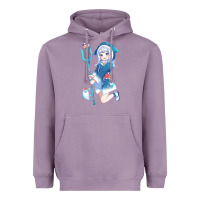 Lavender Gawr Gura Heavyweight Hoodie - linhVisuals