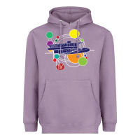 Lavender retro graphic design   frank lloyd wright Heavyweight Hoodie - linhVisuals