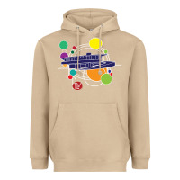 Mushroom retro graphic design   frank lloyd wright Heavyweight Hoodie - linhVisuals