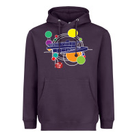 Plum retro graphic design   frank lloyd wright Heavyweight Hoodie - linhVisuals