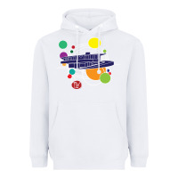 White retro graphic design   frank lloyd wright Heavyweight Hoodie - linhVisuals