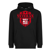 Black veteran made in usa   military Heavyweight Hoodie - linhVisuals