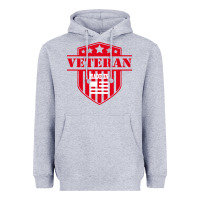 Heather Grey veteran made in usa   military Heavyweight Hoodie - linhVisuals